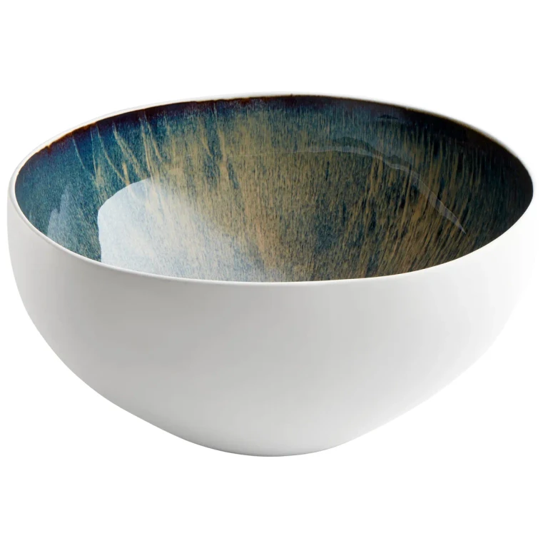 Large Android Bowl in White And Oyster