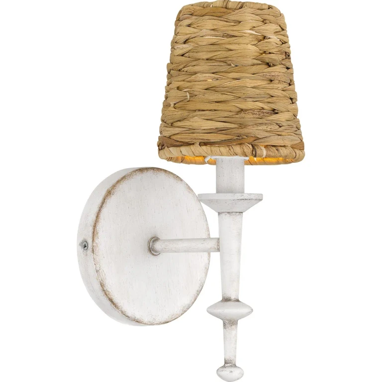Antique White One Light Wall Sconce from the Flannery Collection