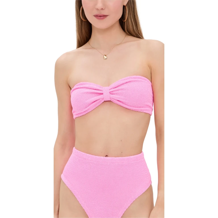 Hunza G Jean Bikini Top Bubblegum One Size