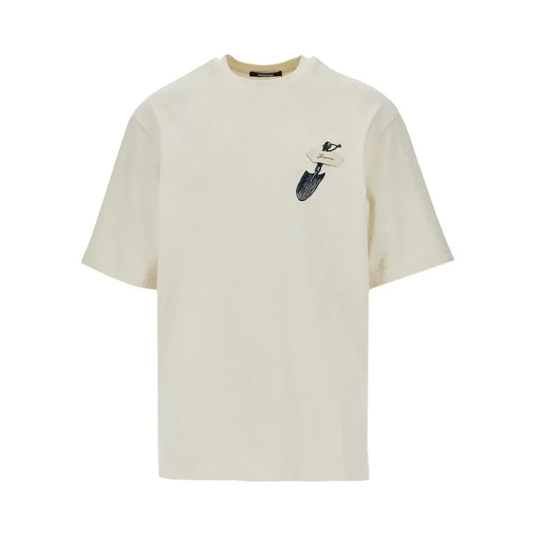 JACQUEMUS 'Pelle' geborduurd T-shirt Heren L
