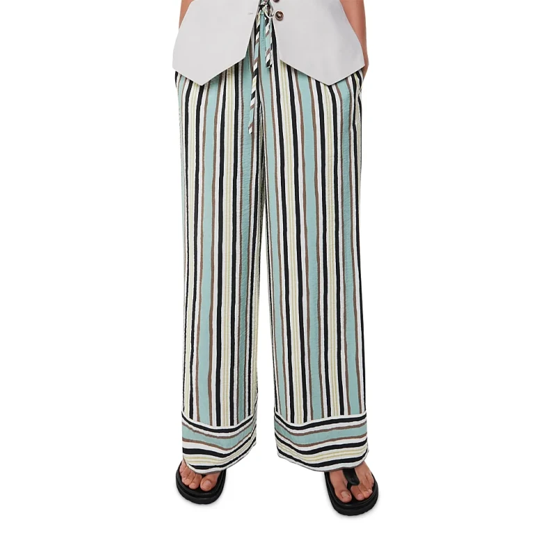 Whistles Nicola Striped Wide Leg Pants