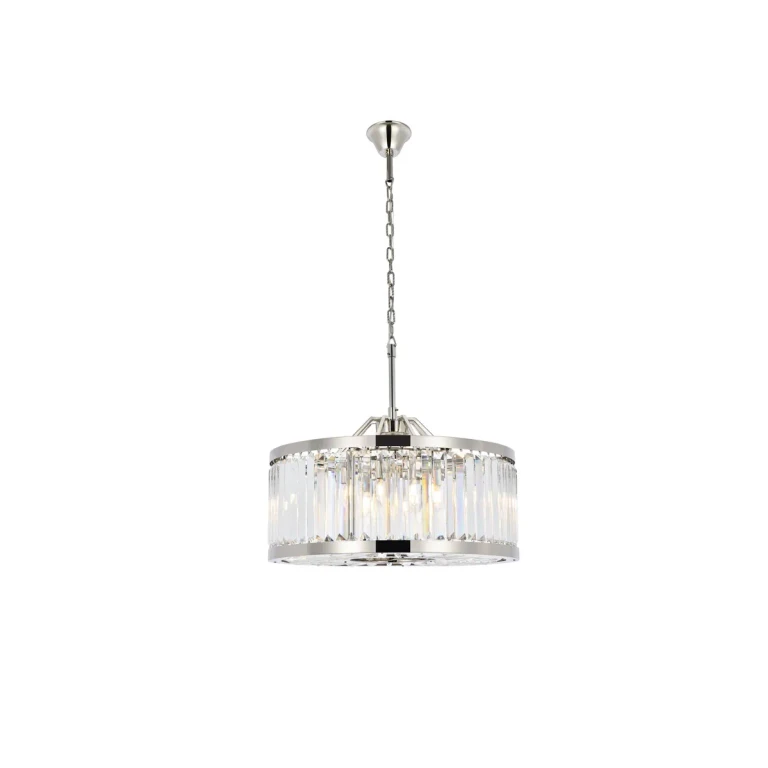Polished Nickel Eight Light Chandelier from the Chelsea Collection