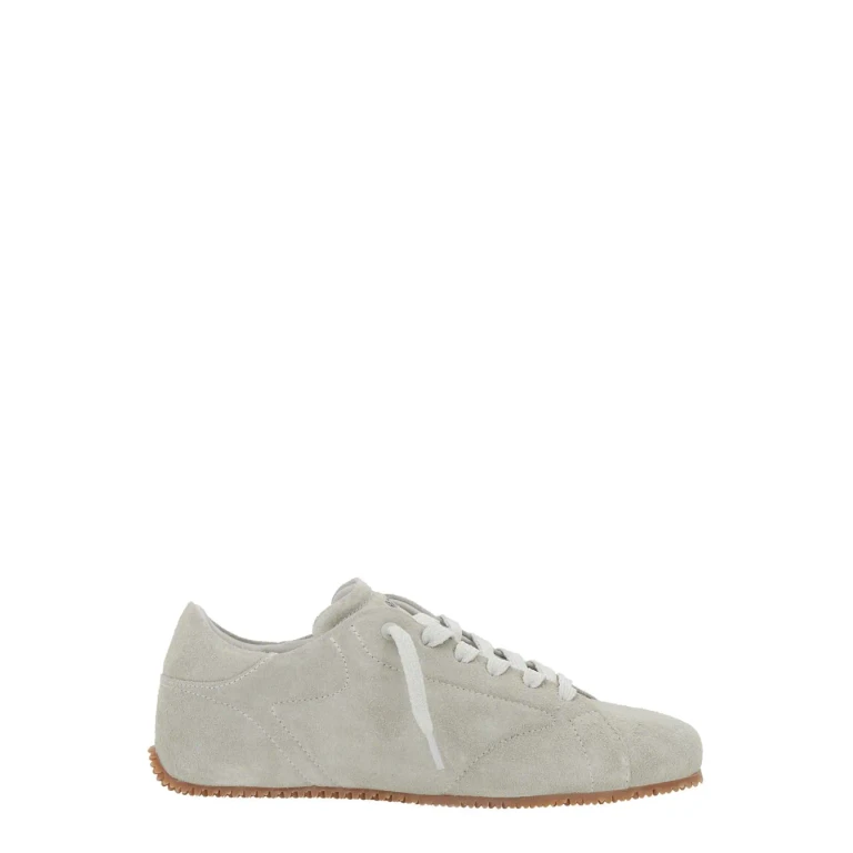 Axel Arigato tact Grey Low Top Sneakers With Logo Lettering On The Tongue In Suede Man