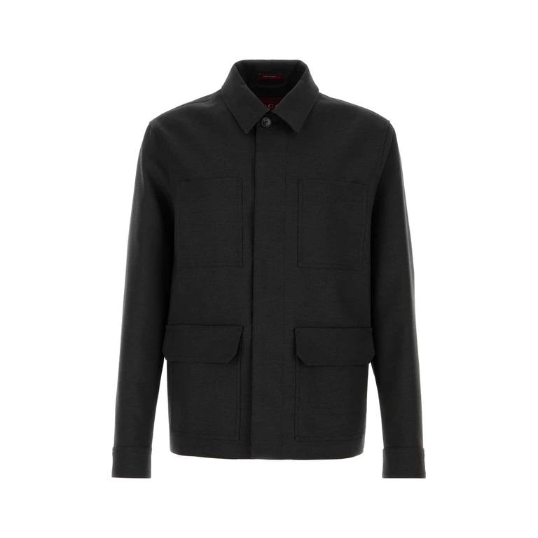 Gucci Charcoal Wool Jacket Darkgreygreenmc Giubbini - Men
