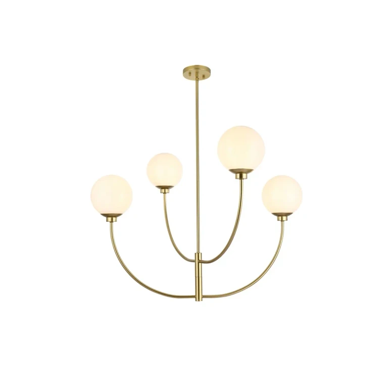 Brass Four Light Chandelier from the Nyomi Collection