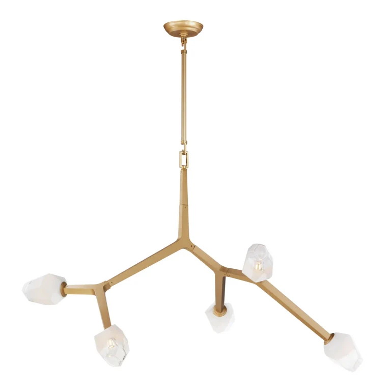 Natural Aged Brass LED Pendant from the Blossom Collection