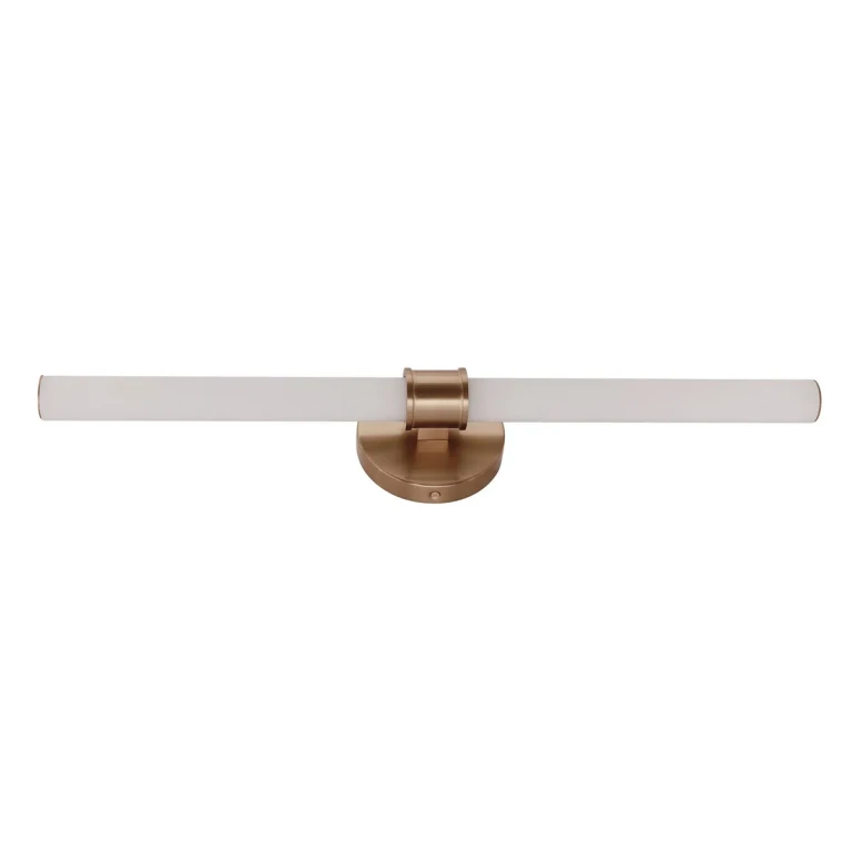 Satin Brass LED Bathroom Vanity Light from the Alina Collection