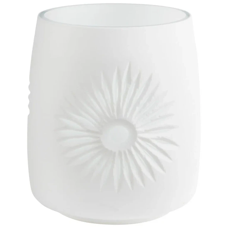 Vika 6.75" Glass Vase in White