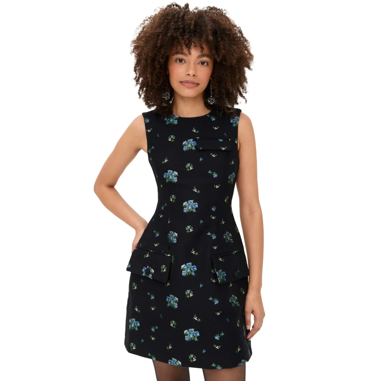 BAUM UND PFERDGARTEN Amayah Dress Black Small Flower 40