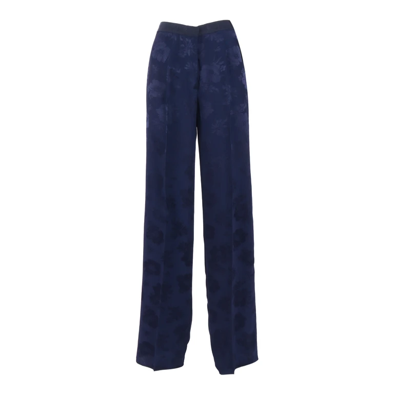 Forte Forte High-waisted trousers in fluid bouquet jacquard Blue Pant - Women