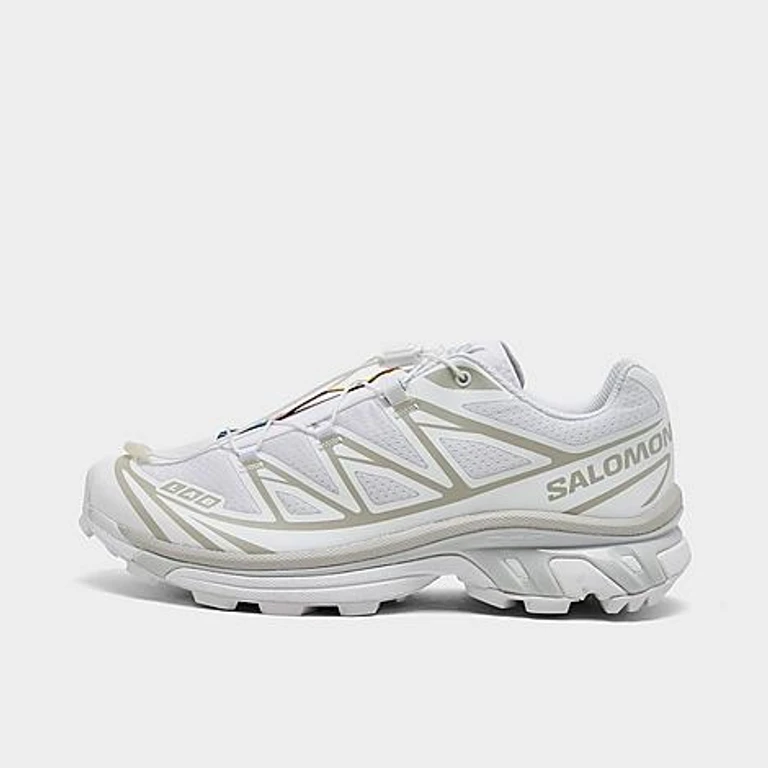 Salomon Women's XT-6 Casual Shoes in White/White/Lunar Rock Size: 5.5