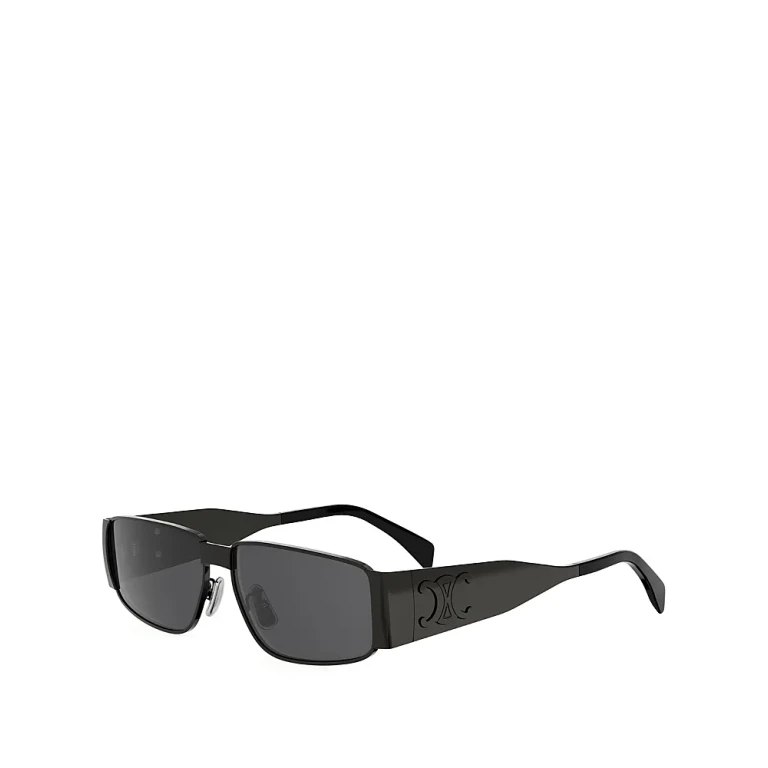 Celine Metal Triomphe Rectangle Sunglasses, 59mm