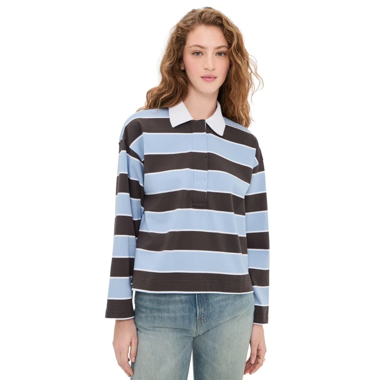 Madewell Rugby Polo Tranquil Blue S