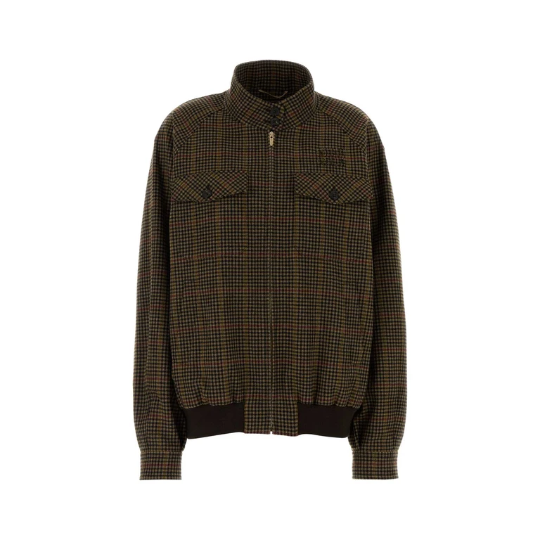 Miu Miu Embroidered Wool Jacket Cammello Giubbini - Women