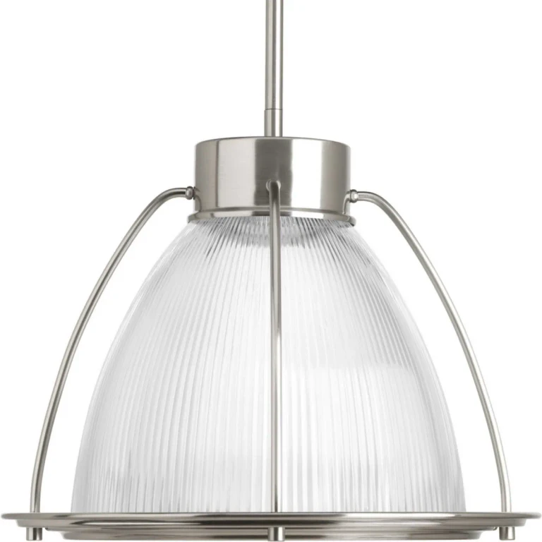 Brushed Nickel LED Pendant from the Prismatic Led Collection