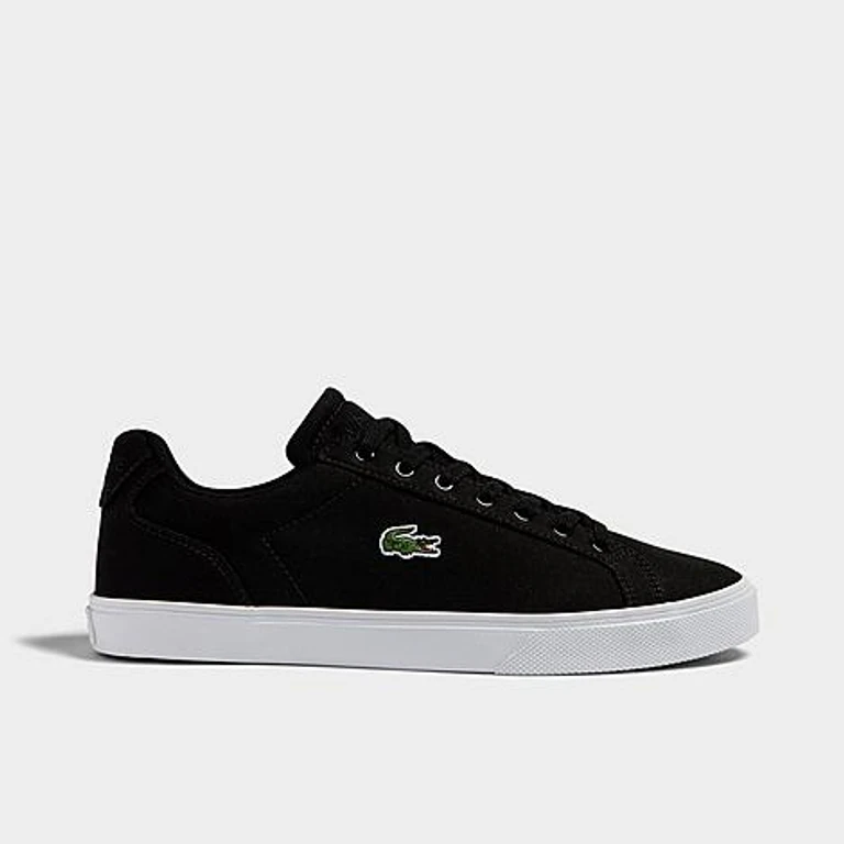 Lacoste Men's Lerond Pro Baseline Canvas Casual Shoes in Charcoal Size: 14.0