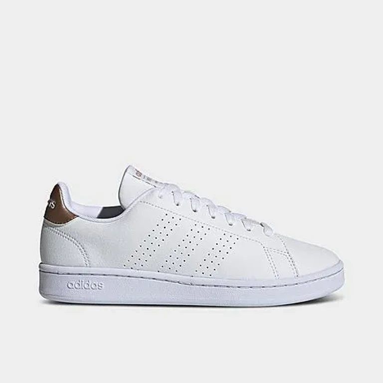adidas Damen Essentials Advantage Freizeitschuhe in White/White/Copper Metallic