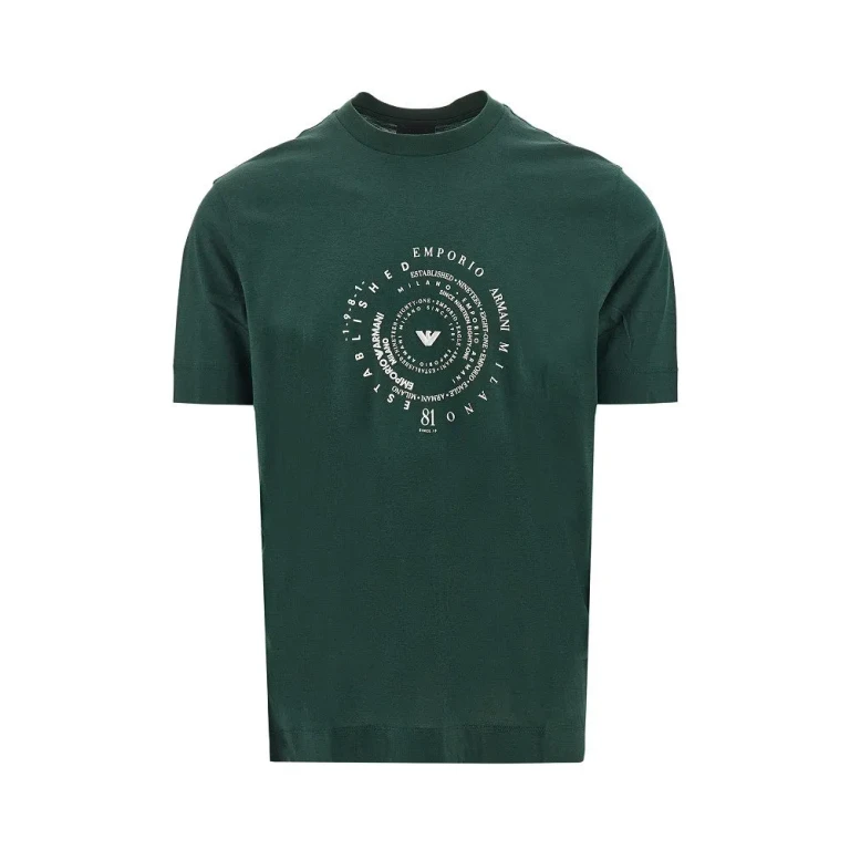 EMPORIO ARMANI Round logo print T-shirt Man S