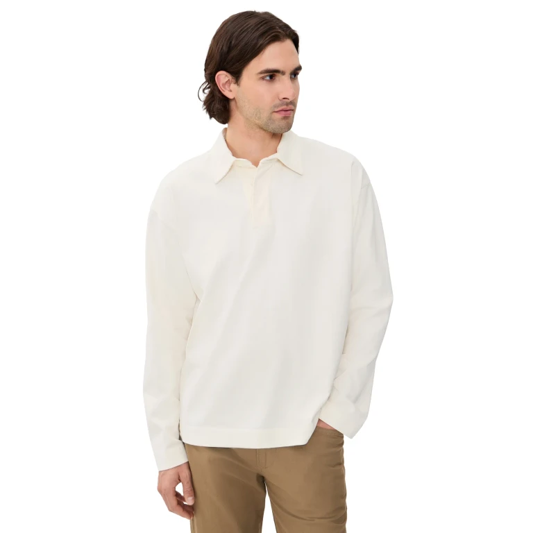 Norse Projects Isefjord Compact Cotton Polo Ecru XL