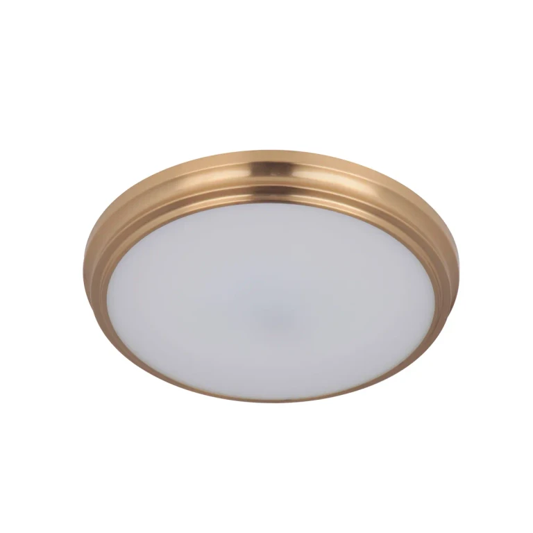 Satin Brass LED Flushmount from the X66 flushmounts Collection