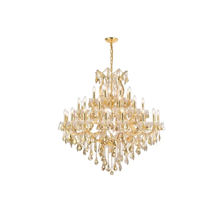 Gold 37 Light Chandelier from the Maria Theresa Collection