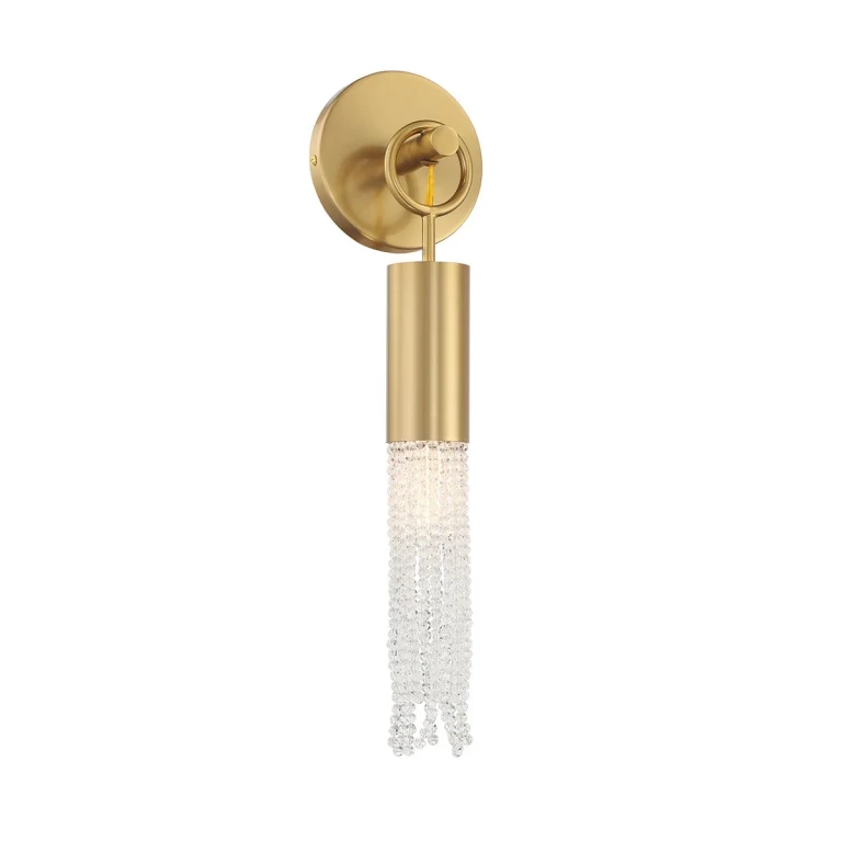 Warm Brass One Light Wall Sconce from the Chelsea Collection