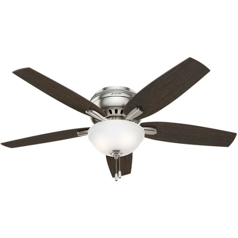 Hunter Newsome Low Profile 52" Ceiling Fan in Brushed Nickel