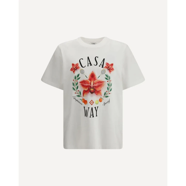 CASABLANCA Casa Way Orchid Logo Short Sleeve T-Shirt Male M