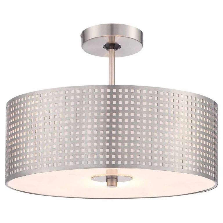 George Kovacs Grid 3-Light 16" Pendant Light in Brushed Nickel