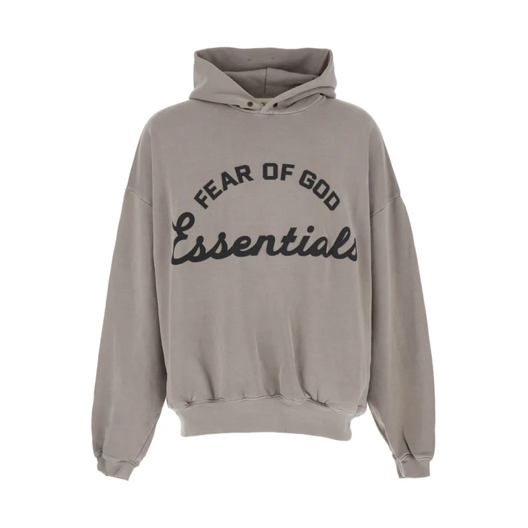 Cotton Hoodie with Logo and Dropped Shoulders (192SP264463FFADEDSEAL)