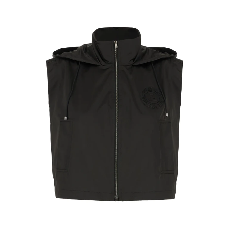 Fendi Black Polyester Sleeveless Jacket