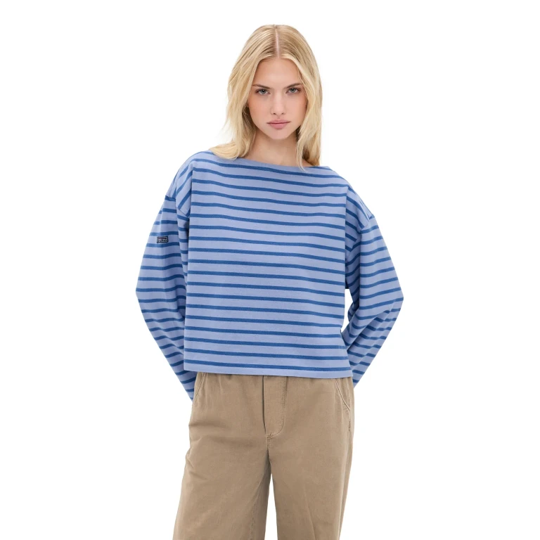 Polo Ralph Lauren Jersey Crop Mariner Long Sleeve Pullover East Blue/Liberty S