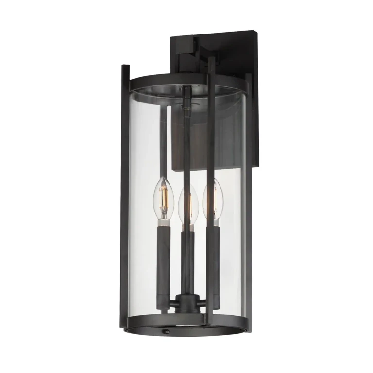 Black Three Light Wall Sconce from the Belfry Collection