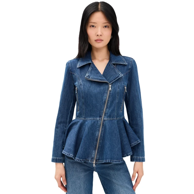 L'AGENCE Moxie Peplum Bikerjack Norton S