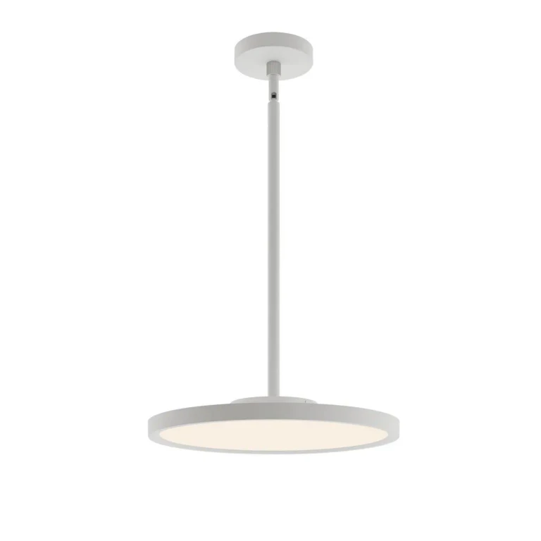 Satin Nickel LED Pendant from the Edge Round Collection