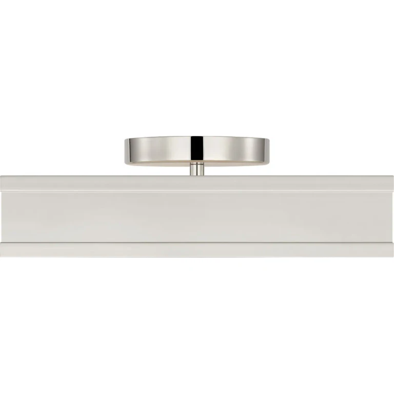 Polished Nickel Polished Nickel LED Semi Flush Mount from the Dupont Collection