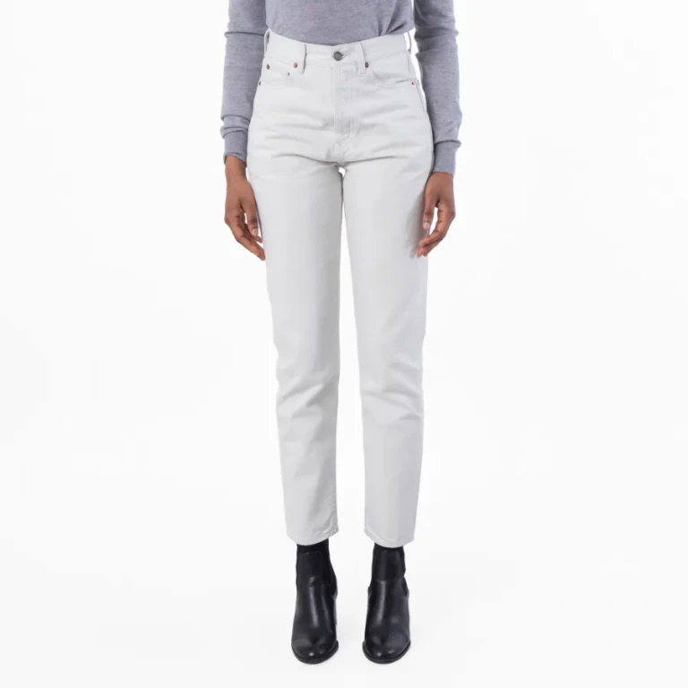 Saint Laurent Chalk White Denim Slim-Fit Jeans