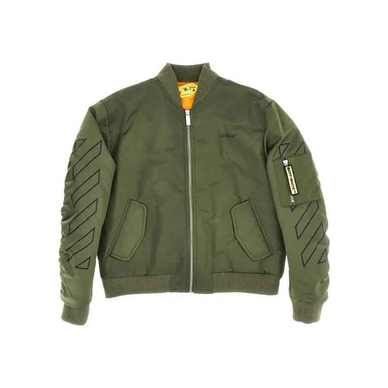 Off-White Diag Gewatteerd Nylon Bomberjack voor Kinderen 12+