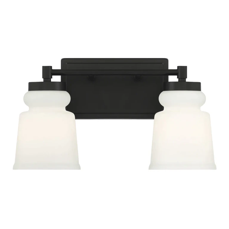 Trade Winds Faye 2-Light Bathroom Vanity Light in Matte Black - TW82257MBK