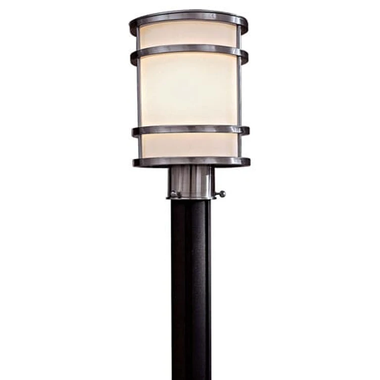 Bay View 12" Outdoor Post Light in Brushed Stainless Steel