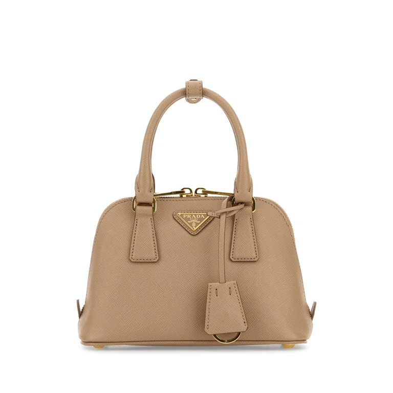 Beige Leather Handbag Cammeo Calfleather Borse A Mano - Women