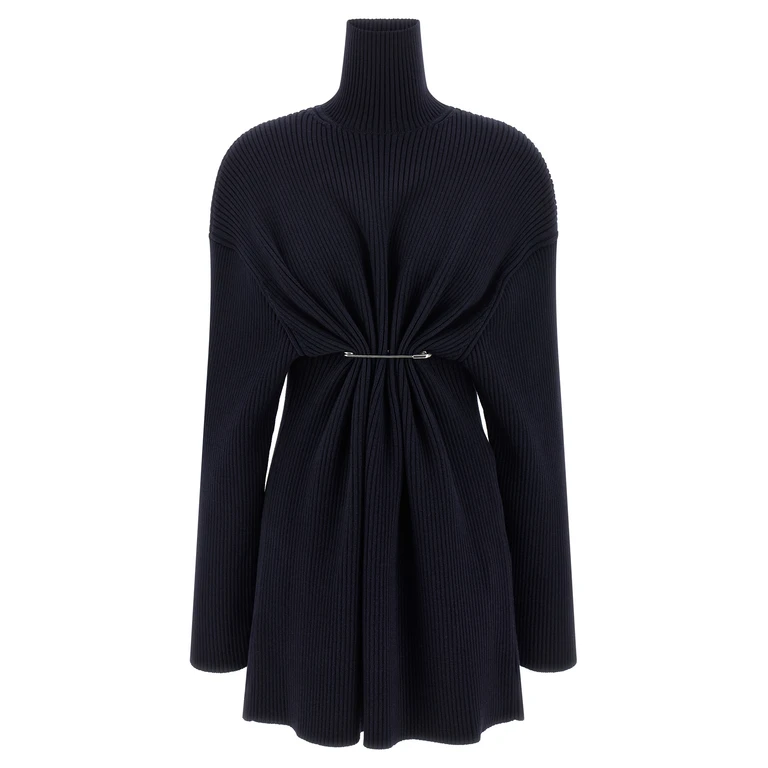 Balenciaga Blue Wool Short Dress - Women