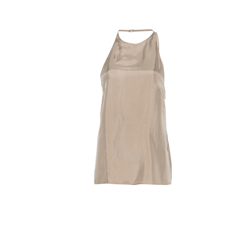 Alysi Top Dove Grey Silk - Women