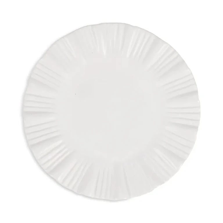 Vietri Bari White European Dinner Plate