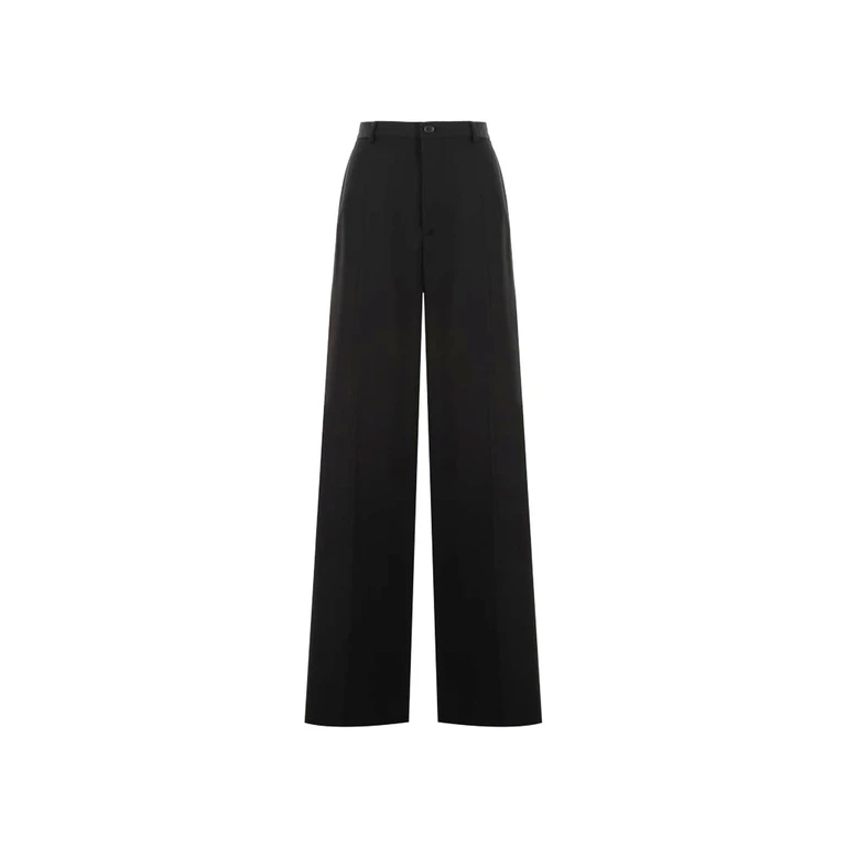 Balenciaga Wool Flared Pants Black - Men