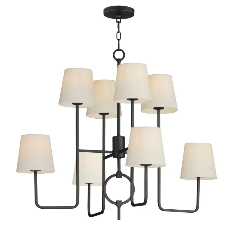 Charcoal Bronze Eight Light Chandelier from the Paoli Collection