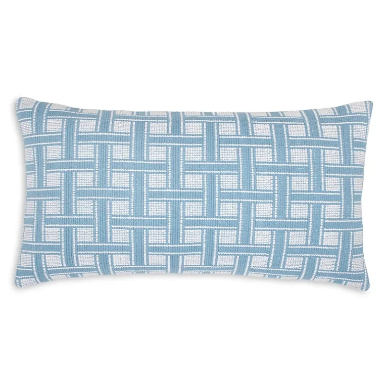 John Robshaw Vedika Light Indigo Bolster Decorative Pillow