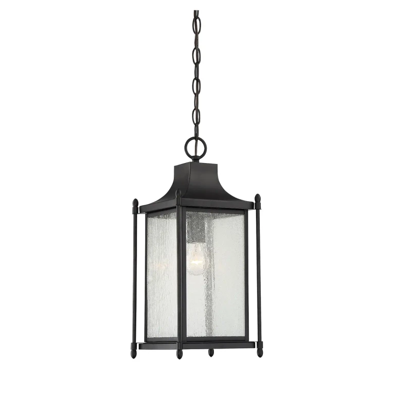 Savoy House Dunnmore 8" Outdoor Hanging Lantern in Black - 5-3455-BK