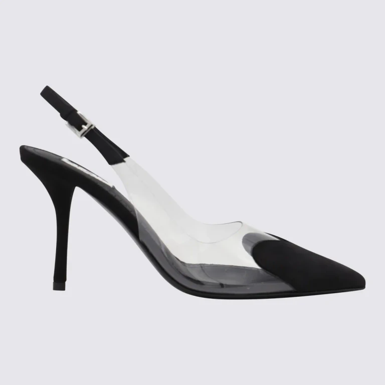 Alaia Black Leather Le Coeur Pumps