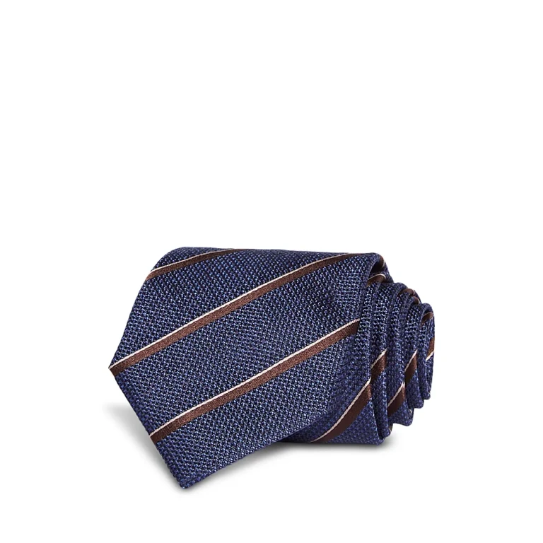 Canali Silk Classic Textured Stripe Tie